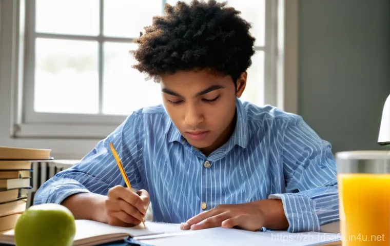 식품위생사 시험 난이도 분석 - **Prompt:** A diverse young adult student, male or female, intensely focused at a well-organized stu...