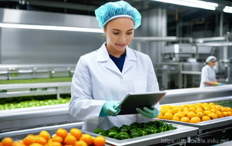 식품위생사 직업 선택 이유 - **Prompt 1: The Vigilant Guardian in a Modern Food Facility**
    "A female food hygienist, mid-30s,...