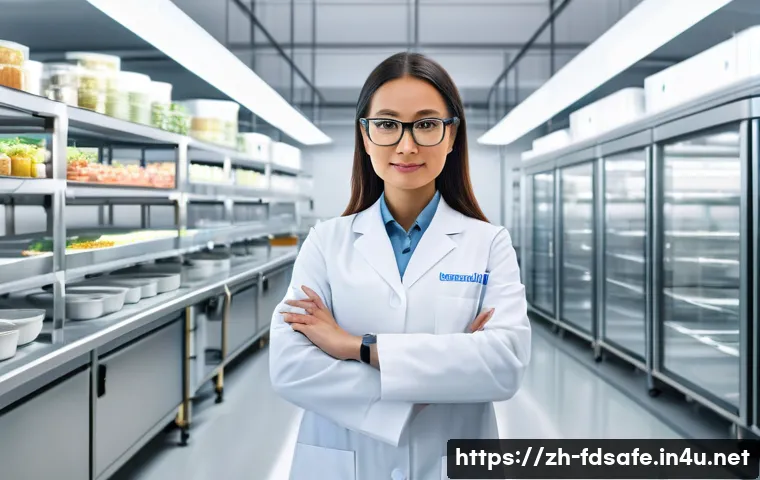 식품위생사 경력관리 방법 - **Prompt:** A dynamic, wide-angle shot of a modern food safety manager, a confident woman in a crisp...