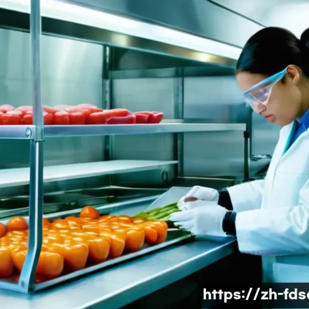 식품위생사 시험 필수 암기 내용 - **Prompt:** A hyperrealistic photograph of a female food safety inspector, mid-30s, with a serious b...